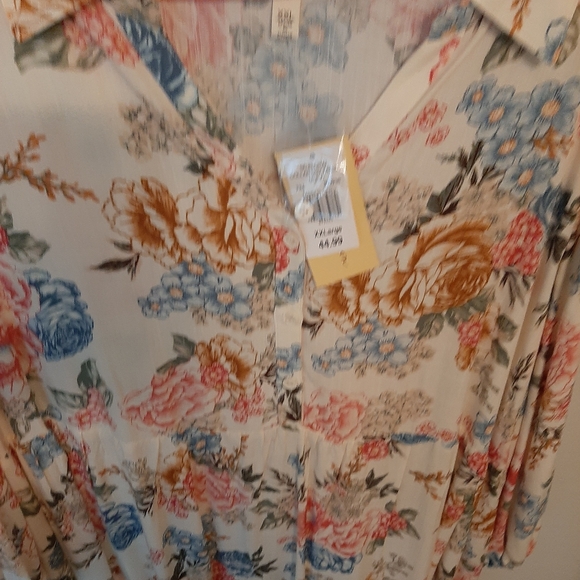 Linda Anderson Floral Maxi Dress with Button-Down Front NEW WITH TAGS - Picture 2 of 9